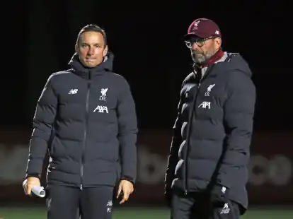 Nun wird Pepijn  Lijnders (l) f&uuml;r Manchester City arbeiten.