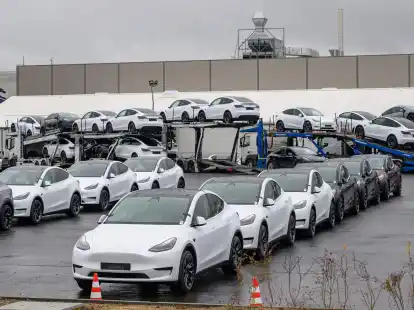 Tesla will als Robotaxis nach bisherigen Angaben zunächst handelsübliche Fahrzeuge des Typs Model Y einsetzen. (Archivbild)
