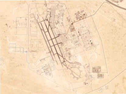 Dieses Satellitenbild von Planet Labs PBC via AP zeigt den Luftwaffenstützpunkt Al Udeid außerhalb von Doha in Katar.