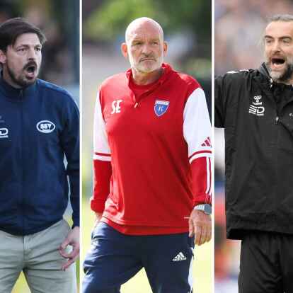 Sprechen über die neue Saison: (von links) Björn Lindemann, Stefan Emmerling und Dario Fossi