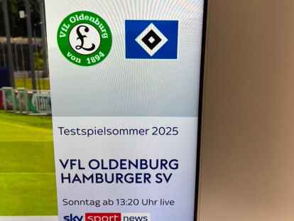 Dieses Spiel wird’s nicht geben: Der Sender Sky zeigte am Freitag das Logo des VfL statt das des VfB Oldenburg.