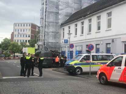 Polizeieinsatz an der 91er-Straße in Oldenburg.