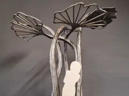 Das Gewinner-Modell des kreativen Kunstwettbewerbs bei Grimme: Ein stilisierter Ginkgo-Baum repräsentiert künftig am neuen Firmencampus die Philosophie des Unternehmens.