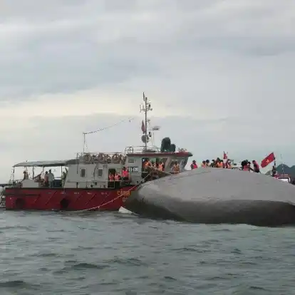 Mindestens 18 Menschen sind bei dem Bootsunglück in der Halong-Bucht gestorben. Rettungskräfte suchen nach weiteren Vermissten.