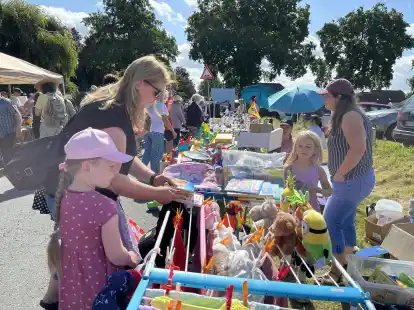 Tausende Besucher waren am Sonntag auf dem Flohmarkt in Wiesmoor unterwegs.