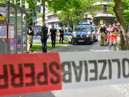 Die Unfallstelle ist abgesperrt.