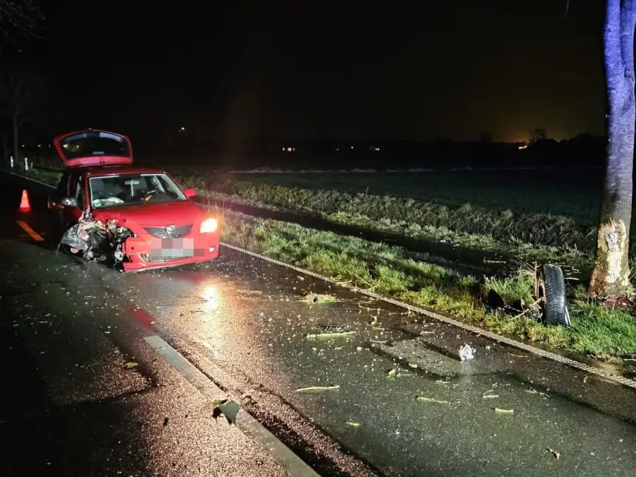 Unfall im Wangerland: Von Straße abgekommen – Fahrer prallt mit Auto auf ...