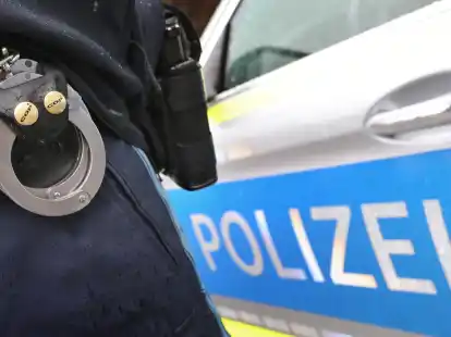 Ein Polizist steht vor einem Streifenwagen (Symbolbild)
