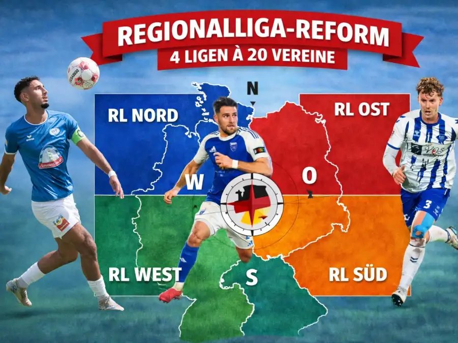 “Compass model” of the regional leagues: Four teams from west to north - | ...