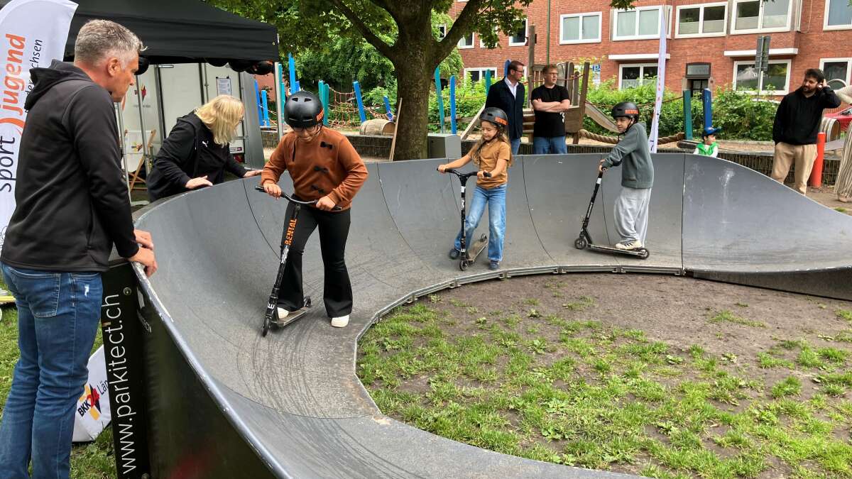 Leisure project in Emden: On the new pump track without the mayor